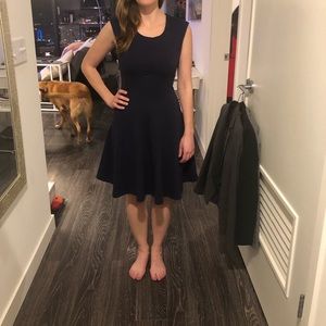 Navy flair dress